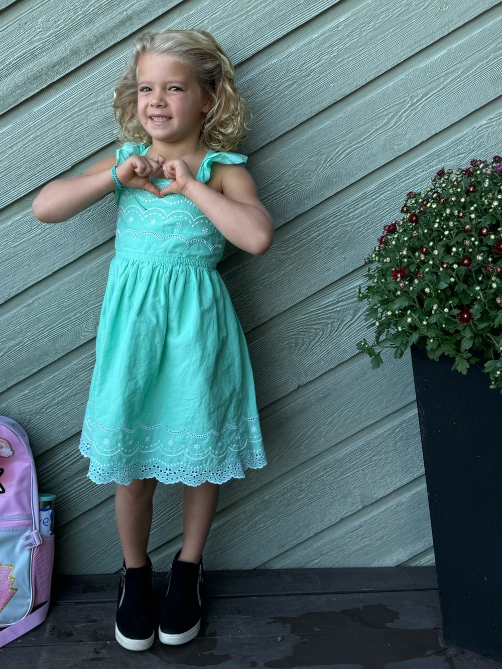 Cat & Jack Mint Green Eyelet Sundress